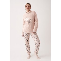 N20532 PROMISE PIJAMA MUJER ESTRELLAS LUNA