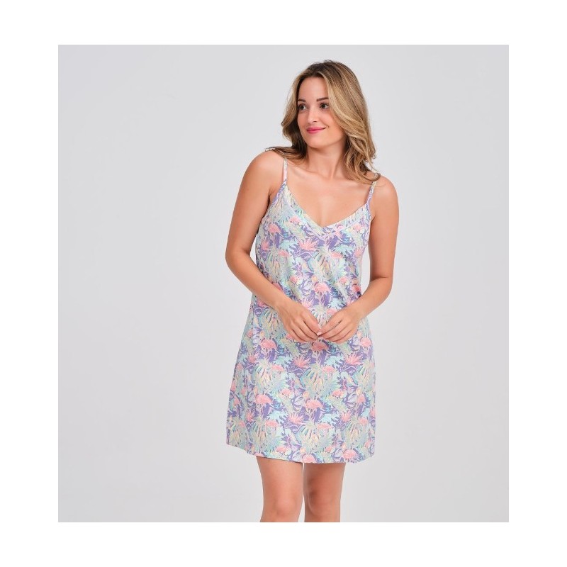 DA26S424 DON ALGODON CAMISON MUJER FLORAL