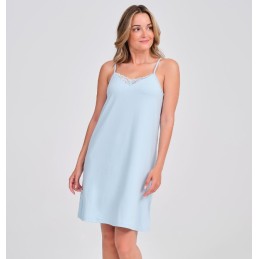 DA26S431 DON ALGODON CAMISON MUJER ENCAJE ESCOTE