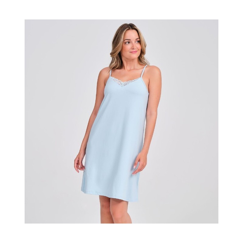 DA26S431 DON ALGODON CAMISON MUJER ENCAJE ESCOTE