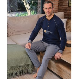 255607 MUSLHER PIJAMA HOMBRE PUNTO MILANO RELTIVE