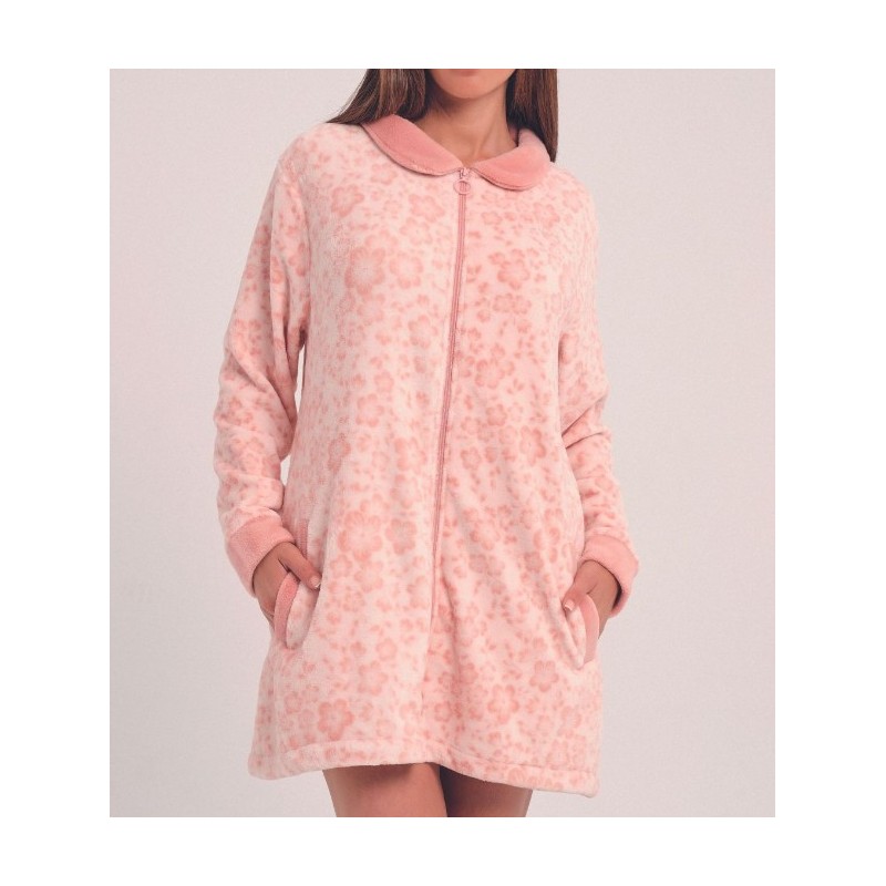 DA25W424 DON ALGODON BATA MUJER CORALINA FLORAL DA25W424 DON ALGODON BATA MUJER CORALINA FLORAL