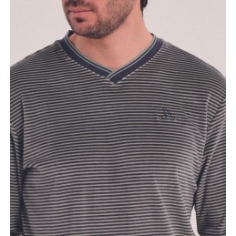 DA25W308 DON ALGODON PIJAMA HOMBRE RAYAS