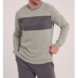 DA25W301 DON ALGODON PIJAMA HOMBRE BANDA ANCHA
