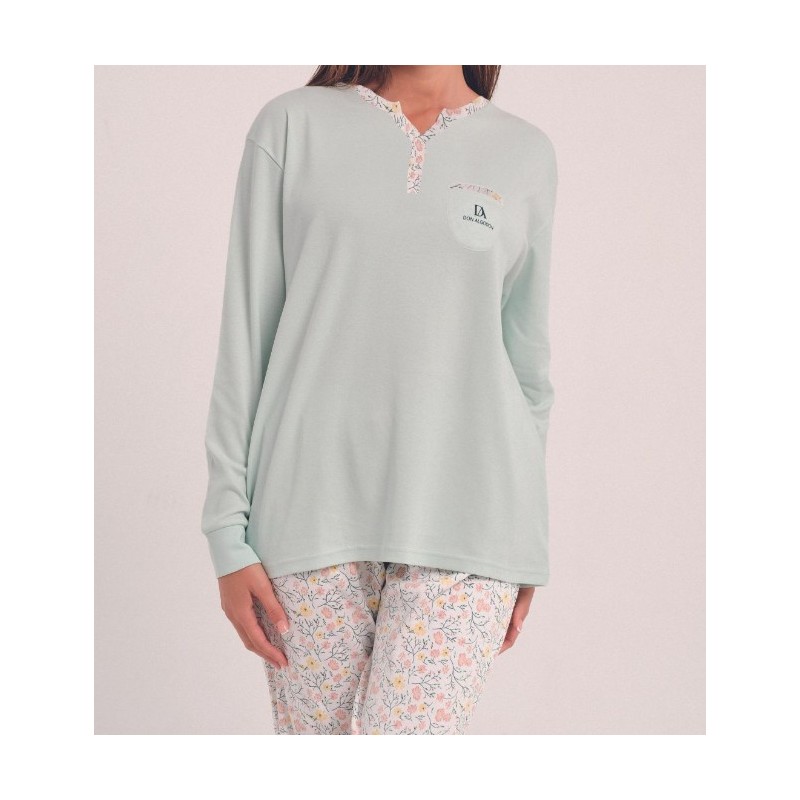 DA25W401 DON ALGODON PIJAMA MUJER LOGO FLORAL DA25W401 DON ALGODON PIJAMA MUJER LOGO FLORAL