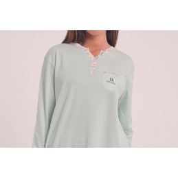 DA25W401 DON ALGODON PIJAMA MUJER LOGO FLORAL Foto