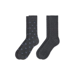002 GRIS 0214002 SOXLAND PACK-2 CALCETIN HOMBRE CIRCULOS ESPIGA