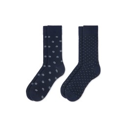 003 MARINO 0214002 SOXLAND PACK-2 CALCETIN HOMBRE CIRCULOS ESPIGA