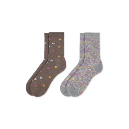 002 GRIS/TOPO 0214026 SOXLAND PACK-2 CALCETIN MUJER FLORES