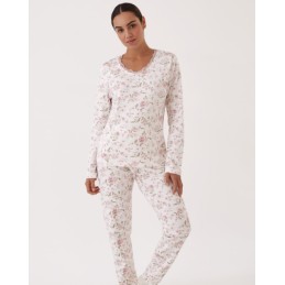 N20082 PROMISE PIJAMA MUJER FLORAL ENCAJE