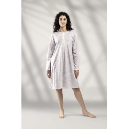 6567 LIN M-2XL CAMISON MANGA LARGA FLORECITAS
