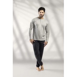 6550 LIN M-2XL PIJAMA HOMBRE CUADRITOS