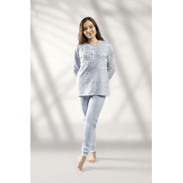 6587 LIN M-2XL PIJAMA MUJER FLORECITAS