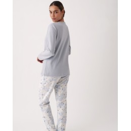 N20023 PROMISE PIJAMA MUJER 3 PIEZAS FLORAL ENCAJE