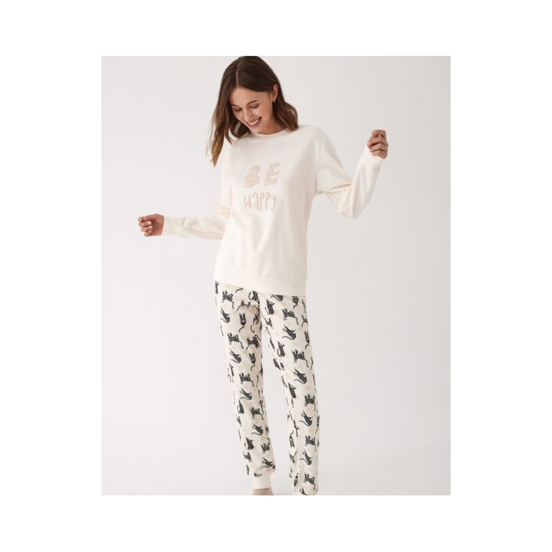 N20053 PROMISE PIJAMA MUJER 3 PIEZAS BE HAPPY N20053 PROMISE PIJAMA MUJER 3 PIEZAS BE HAPPY