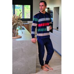 255615 MUSLHER PIJAMA HOMBRE SPANDEX RAYAS