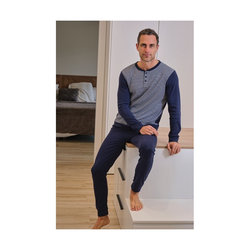 255689 MUSLHER PIJAMA HOMBRE ALGODON RAYAS 255689 MUSLHER PIJAMA HOMBRE ALGODON RAYAS