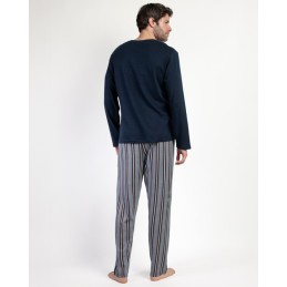 63180 ANTONIO MIRO PIJAMA HOMBRE RAYAS ESPIGAS