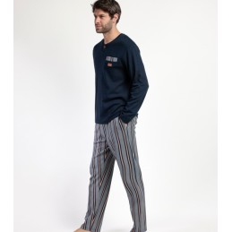 63180 ANTONIO MIRO PIJAMA HOMBRE RAYAS ESPIGAS