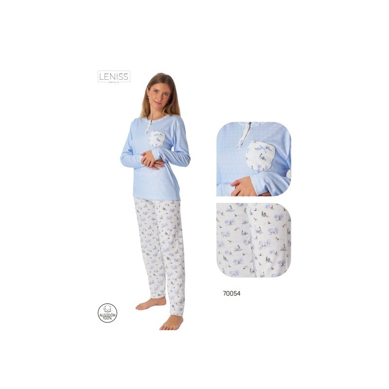 70054 LENISS M-3XL PIJAMA MUJER MOTIVOS INVIERNO 70054 LENISS M-3XL PIJAMA MUJER MOTIVOS INVIERNO