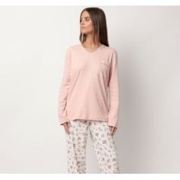 63599 ADMAS PIJAMA MUJER FLORAL ENCAJE
