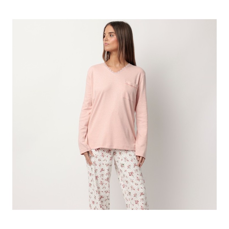 63599 ADMAS PIJAMA MUJER FLORAL ENCAJE 63599 ADMAS PIJAMA MUJER FLORAL ENCAJE