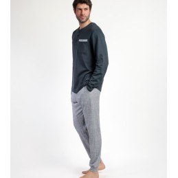 63755 ADMAS PIJAMA HOMBRE CUADRO GALES