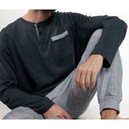 63755 ADMAS PIJAMA HOMBRE CUADRO GALES