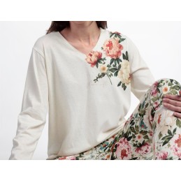63586 ADMAS PIJAMA MUJER FLORAL