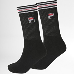 200 BLACK F1701/2 FILA PACK-2 CALCETIN TENIS HOMBRE LOGO RAYAS