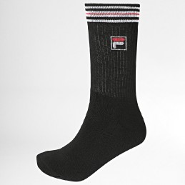 F1701 2 FILA PACK-2 CALCETIN TENIS HOMBRE LOGO RAYAS Negro Foto