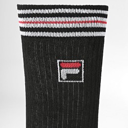 F1701 2 FILA PACK-2 CALCETIN TENIS HOMBRE LOGO RAYAS Negro Foto
