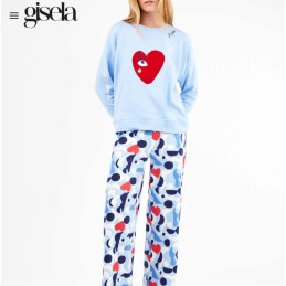 2 20326S GISELA PIJAMA MUJER CORAZON