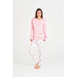 7551 RUIPEREZ PIJAMA MUJER OSITO NUBES Rosa Foto