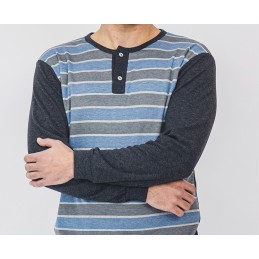 6060 ENTREDOS M-2XL PIJAMA HOMBRE RAYAS