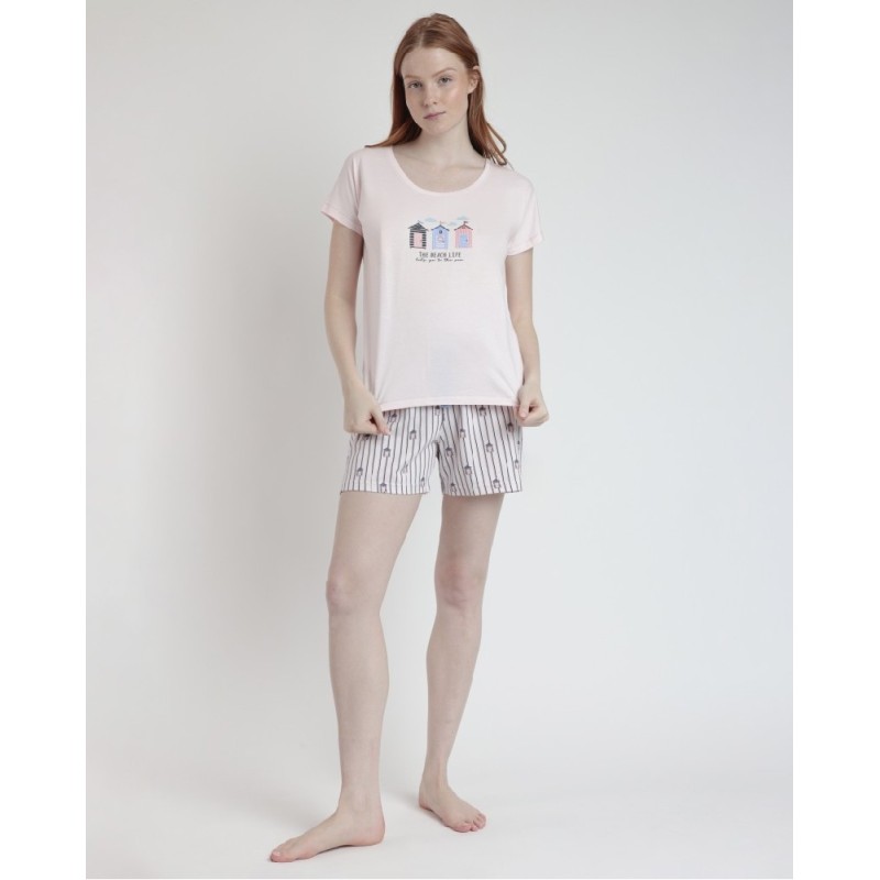 63572 ADMAS PIJAMA MUJER THE BEACH LIFE