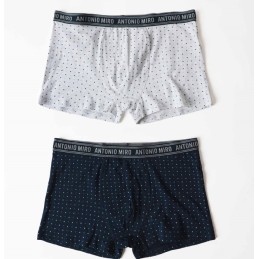48648P ANTONIO MIRO PACK-2 BOXER HOMBRE PUNTOS