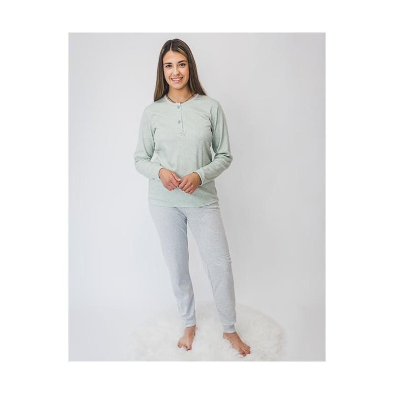 5103 ENTREDOS PIJAMA MUJER FLORAL SUAVE 5103 ENTREDOS PIJAMA MUJER FLORAL SUAVE
