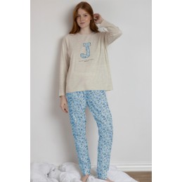 63654 ADMAS PIJAMA MUJER JOTA FLORAL