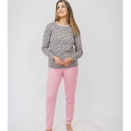 5086 ENTREDOS PIJAMA MUJER ANIMAL PRINT
