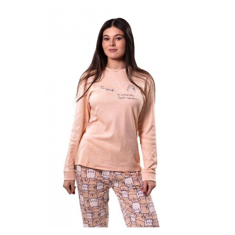 KN-25522A IV25 KNT PIJAMA MUJER TRUE FRIENDS KN-25522A IV25 KNT PIJAMA MUJER TRUE FRIENDS
