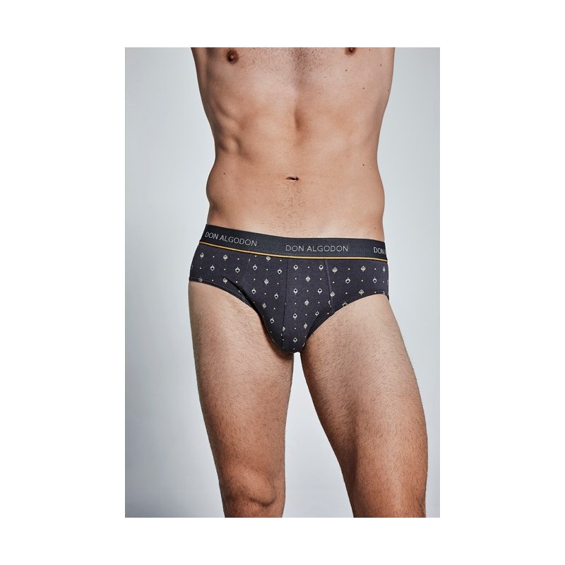 GRIS/MARI PS719 DON ALGODON PACK-2 SLIP HOMBRE FANTASIA GOMA VISTA GRIS/MARI PS719 DON ALGODON PACK-2 SLIP HOMBRE FANTASIA GOMA VISTA