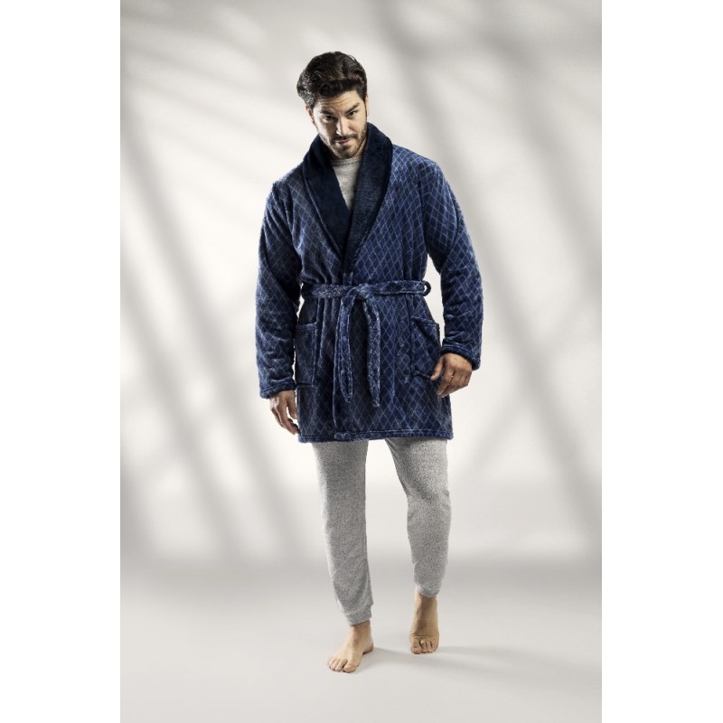 1012-C LIN M-2XL BATA HOMBRE CORALINA CUADROS ROMBOS 1012-C LIN M-2XL BATA HOMBRE CORALINA CUADROS ROMBOS