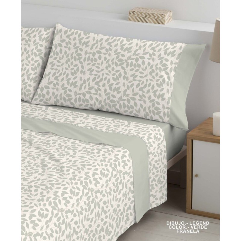 VERD LEGEND POLO POLO 135x190/200+28 FRANELA ALGODON JUEGO SABANA