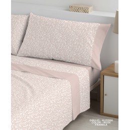 NUDE ALEGRA POLO POLO 150x190/200+28 FRANELA ALGODON JUEGO SABANA