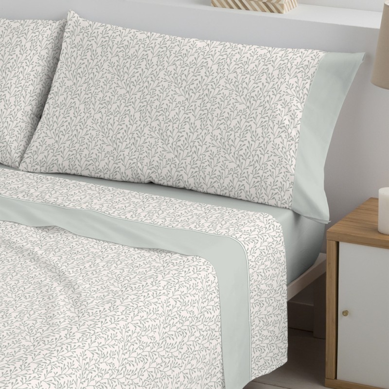 VERD ALEGRA POLO POLO 150x190/200+28 FRANELA ALGODON JUEGO SABANA