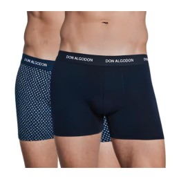 PB717 DON ALGODON PACK-2 BOXER HOMBRE FANTASIA GOMA VISTA