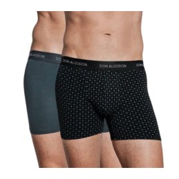 PB721 DON ALGODON PACK-2 BOXER HOMBRE FANTASIA GOMA VISTA
