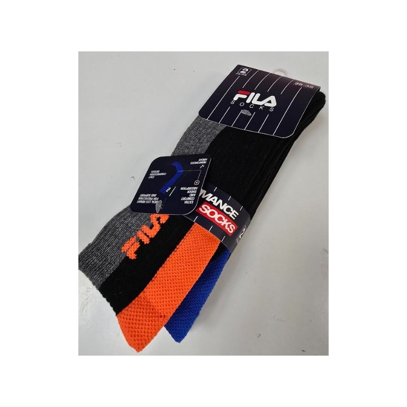 669 BLACK GREY F9063 FILA PACK-2 CALCETIN DEPORTIVO HOMBRE