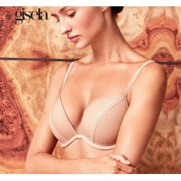 1 10076T B GISELA SUJETADOR DOBLE PUSH UP ESCOTADO Piel Foto